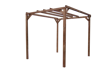 Immagine di Pergola misure mt.2,96x2,92 h.2,39 scoperta in legno trattato ad alta temperatura art.TH 3030