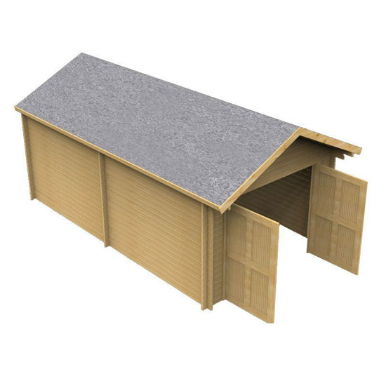 Immagine di Garage misure mt.3,50x6,20 h.3,17 tavole ad incastro senza pavimento art.VN3562