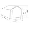 Immagine di Casetta misure mt.3,00x3,00 h.2,44 con copertura in PE rinforzato senza pavimento art.AT3030
